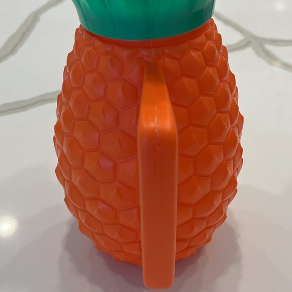 Vintage Mid-Century Minerware Orange Plastic Pineapple Pitcher - Picture 4 of 7
